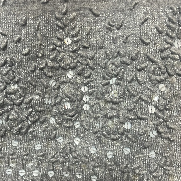 Liz Claiborne Wool Gray Embroidered Lightweight Cardigan/Coat Size Large - Picture 8 of 13